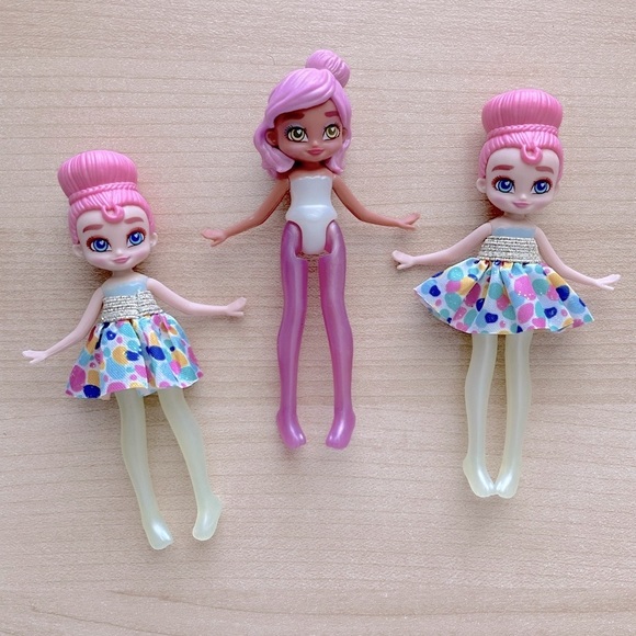 Hairmazing Collectible Mini Dolls - With Pink Heads and Accessories - Picture 1 of 4